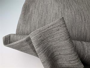 Twillvævet denim uden stræk - mellemgrå med rå struktur, 11 oz