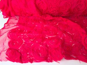 Tyl - hot pink & roses