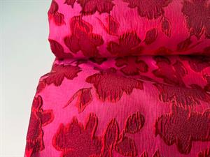 Brokade - jacquard red blossom