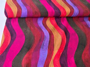 100% ECOVERO™ - wavy lines aubergine