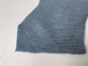 Undertøjsuld - støvet lyseblå med lodden vrang