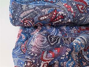 Mesh - smuk paisley i blålilla toner