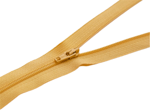 Spiral lynlås fra YKK - 18 cm, blonde yellow