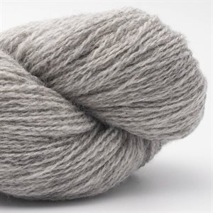 Bio shetland - lækker økologisk uld i lys grå, 50 g