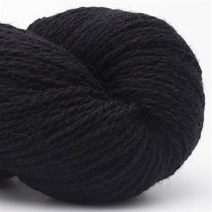 Bio shetland - lækker økologisk uld i sort, 50 g
