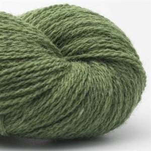 Bio shetland - lækker økologisk uld i græsgrøn, 50 g