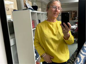 Fintrådet hør - blød og vasket kvalitet i gul