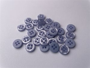 Skjorteknap - klassisk, blank og lys lilla, 10 mm