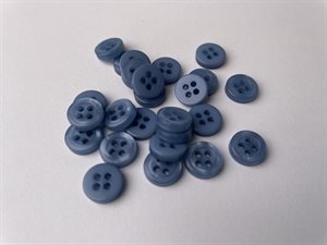 Skjorteknap - klassisk, blank og blålilla, 10 mm