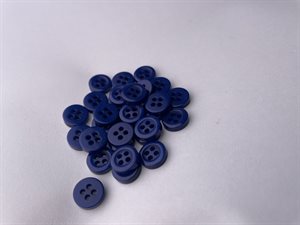 Skjorteknap - klassisk, blank og klar mørk blå, 10 mm