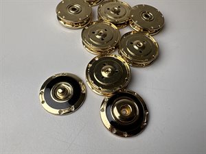 Tryklås - stor lækker trykknap i guld, 20 mm