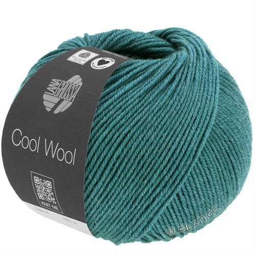 Cool wool 100% merino - petrol meleret