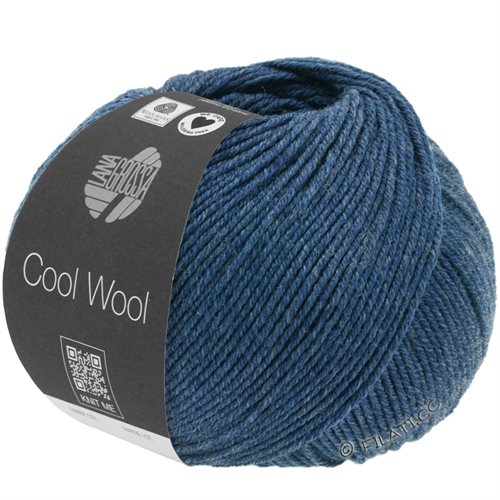 Cool wool 100% merino - mørk blå meleret