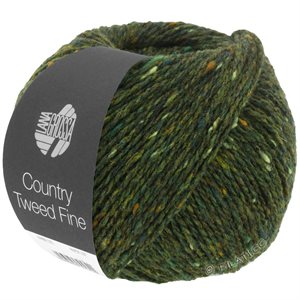 Tweedgarn 100% ren ny uld - flot mørk grøn meleret