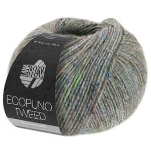 Ecopuno tweed bomuld / wool - grå med smukt farvenister