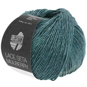 Lace mulberry seta silke og uld - pæn mørk petrol
