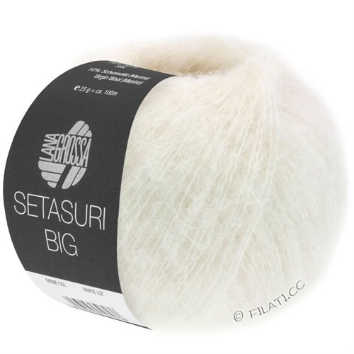 Setasuri big alpakka og silke - flot hvid