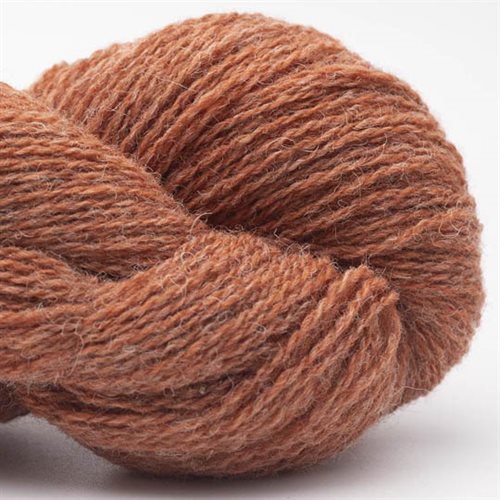 Bio shetland - lækker økologisk uld i skøn orangebrun, 50 g