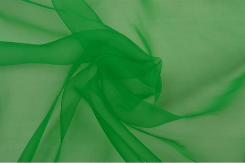 Fastvævet - organza i græsgrøn, bestillingsvare