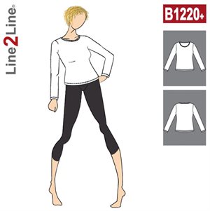 Line2Line snitmønster - B1220+ Basis t-shirt, plus