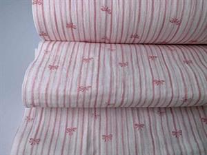 Dobbelt gauze - stripes & bows