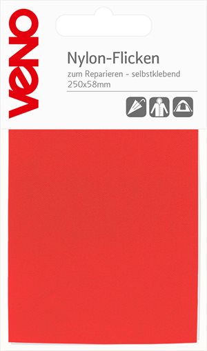 Selvklæbende lap - rød, 25 x 5.8 cm